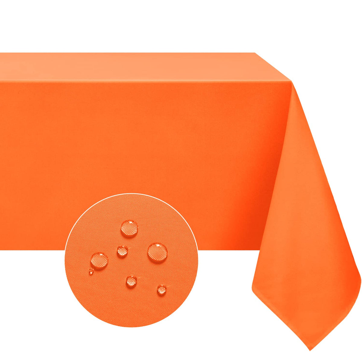 Softalker Orange Tablecloth Rectangle, 60 x 84 Inch
