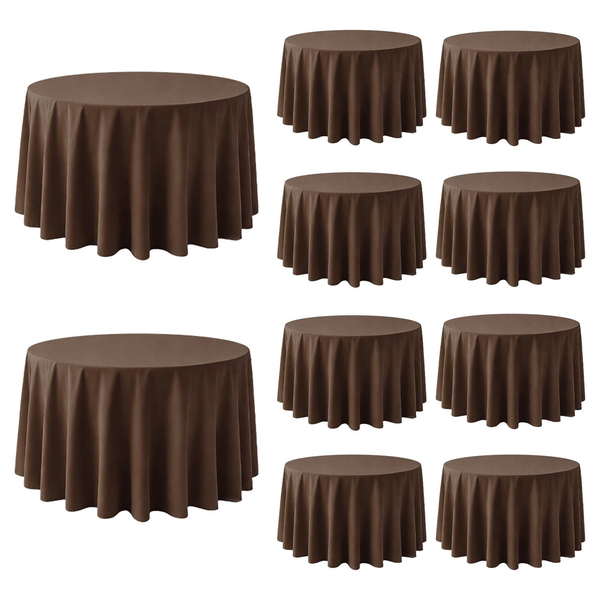 10 Pack Black Tablecloths 60 x 102 Inch for 6 Foot Rectangle Tables