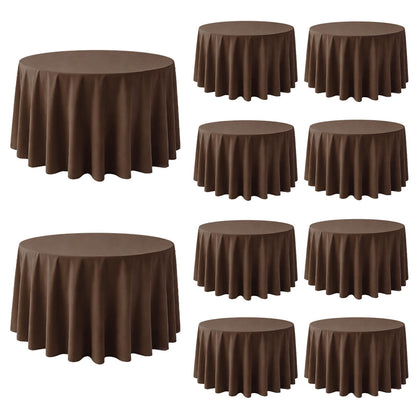 10 Pack Black Tablecloths 60 x 102 Inch for 6 Foot Rectangle Tables