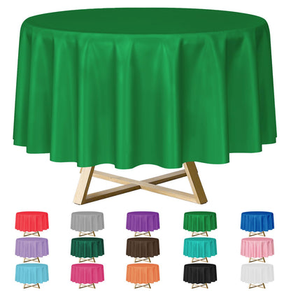 YSYJ 12 Pack Beige 54 x 108 Inch Disposable Plastic Tablecloths Rectangular Table Cloth Plastic Table Cover for Parties