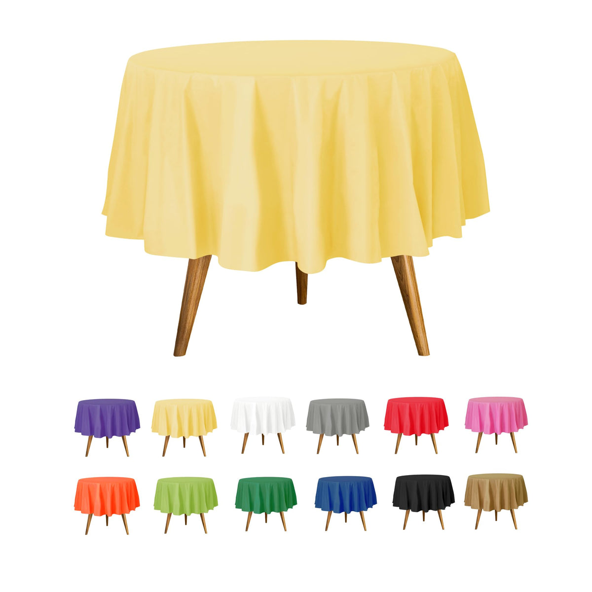 Party Dimensions White Disposable Plastic Tablecloth for Rectangle Tables (12 Pack) Table Cloths for Parties, Events & Weddings, Indoors Outdoors, 54 x 108 inches, Plastic Table Cover