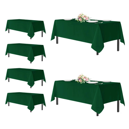 sancua 2 Pack White Table Cloth 60x102 Inch for 6 Feet Rectangle Tables