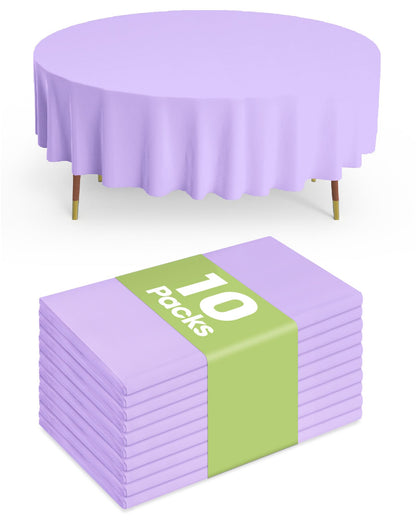 Pureegg Plastic Table Cloth Disposable 54x108 Inch 10 Pack, White