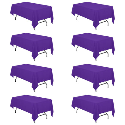 BRILLMAX 6 Pack White Tablecloths 60x126 Inch for 8ft Rectangle Tables