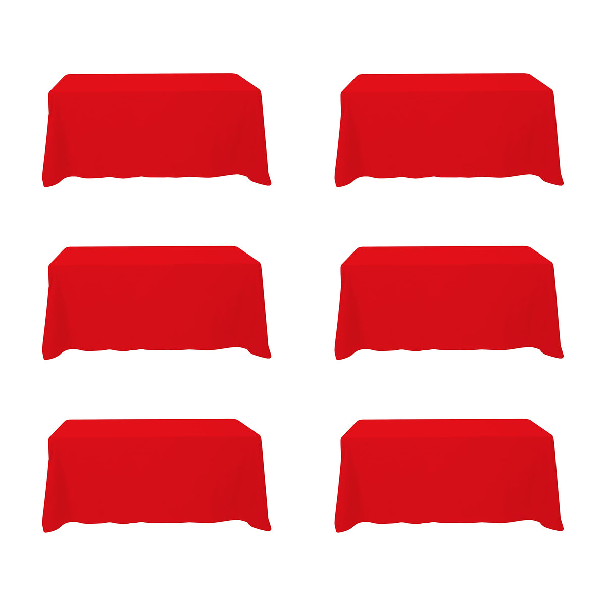 BRILLMAX 6 Pack White Tablecloths 60x126 Inch for 8ft Rectangle Tables