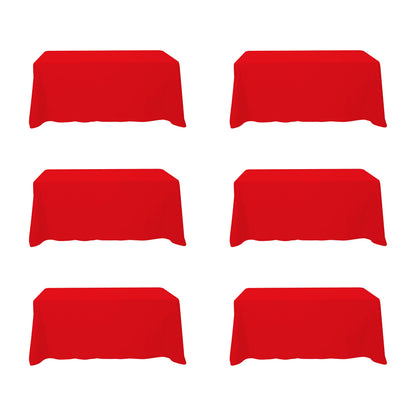 BRILLMAX 6 Pack White Tablecloths 60x126 Inch for 8ft Rectangle Tables