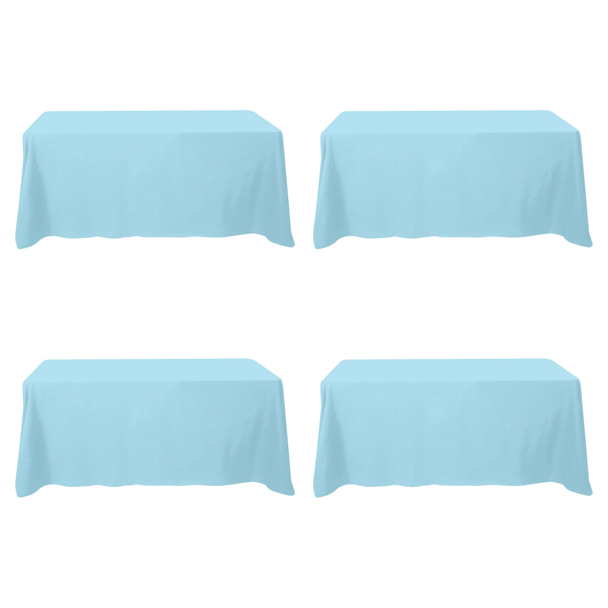 BRILLMAX 6 Pack White Tablecloths 60x126 Inch for 8ft Rectangle Tables