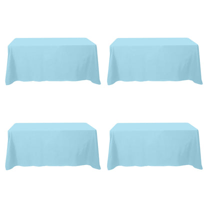 BRILLMAX 6 Pack White Tablecloths 60x126 Inch for 8ft Rectangle Tables