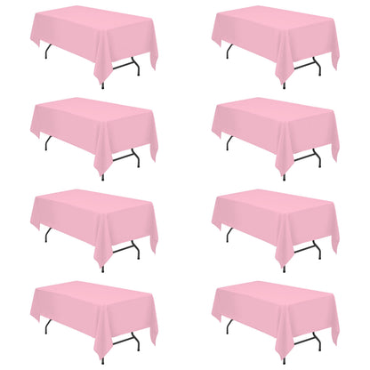 BRILLMAX 6 Pack White Tablecloths 60x126 Inch for 8ft Rectangle Tables