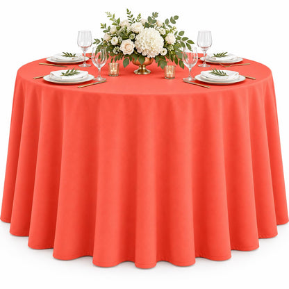 AK TRADING CO. 60 x 102-Inch Rectangular Polyester Tablecloth - Made in USA - Wrinkle-Resistant, Flame Retardant, Durable Party Table Cover, Banquet Tablecloth, Wedding Table Cover - Orange