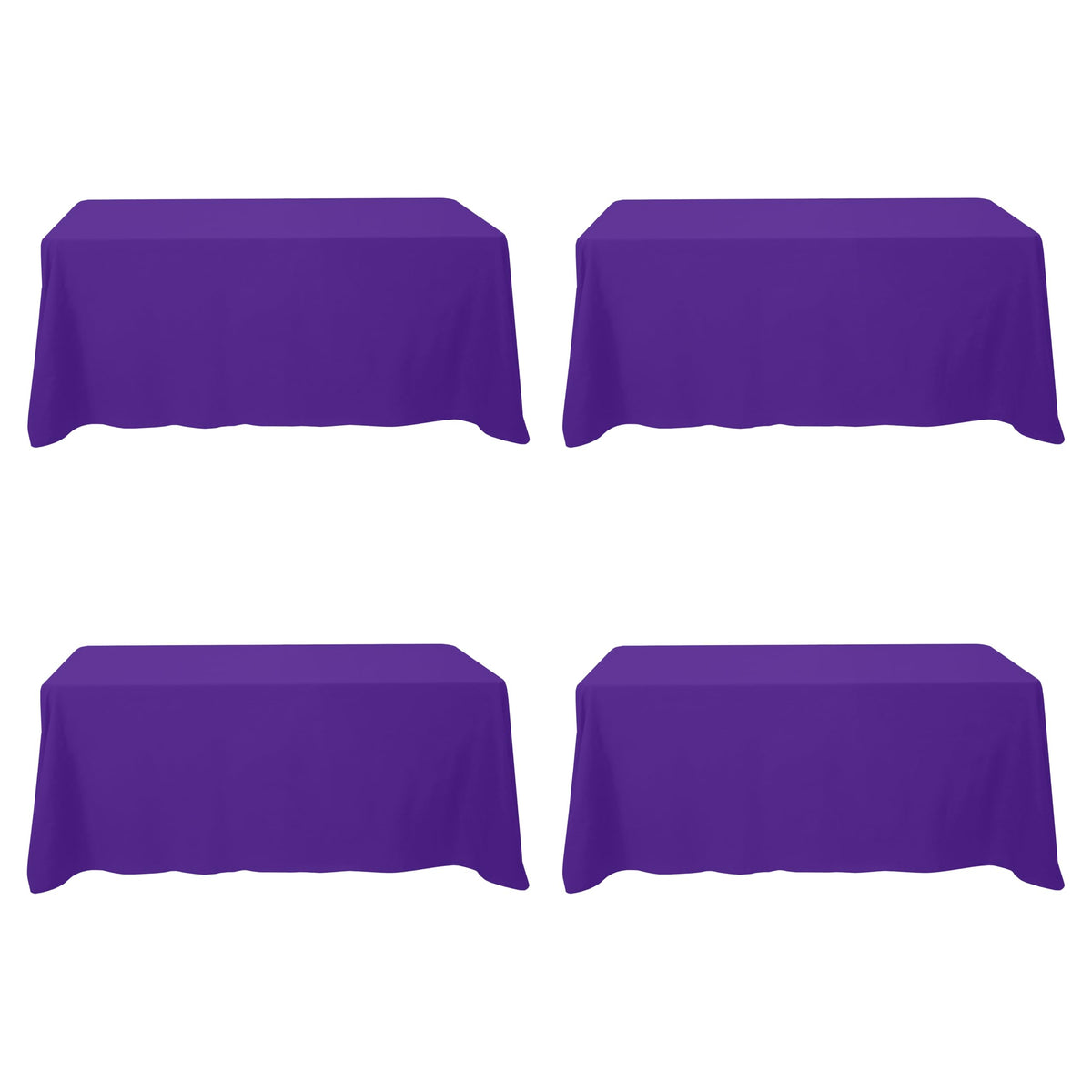 BRILLMAX 6 Pack White Tablecloths 60x126 Inch for 8ft Rectangle Tables