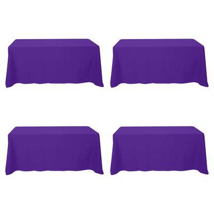 BRILLMAX 6 Pack White Tablecloths 60x126 Inch for 8ft Rectangle Tables