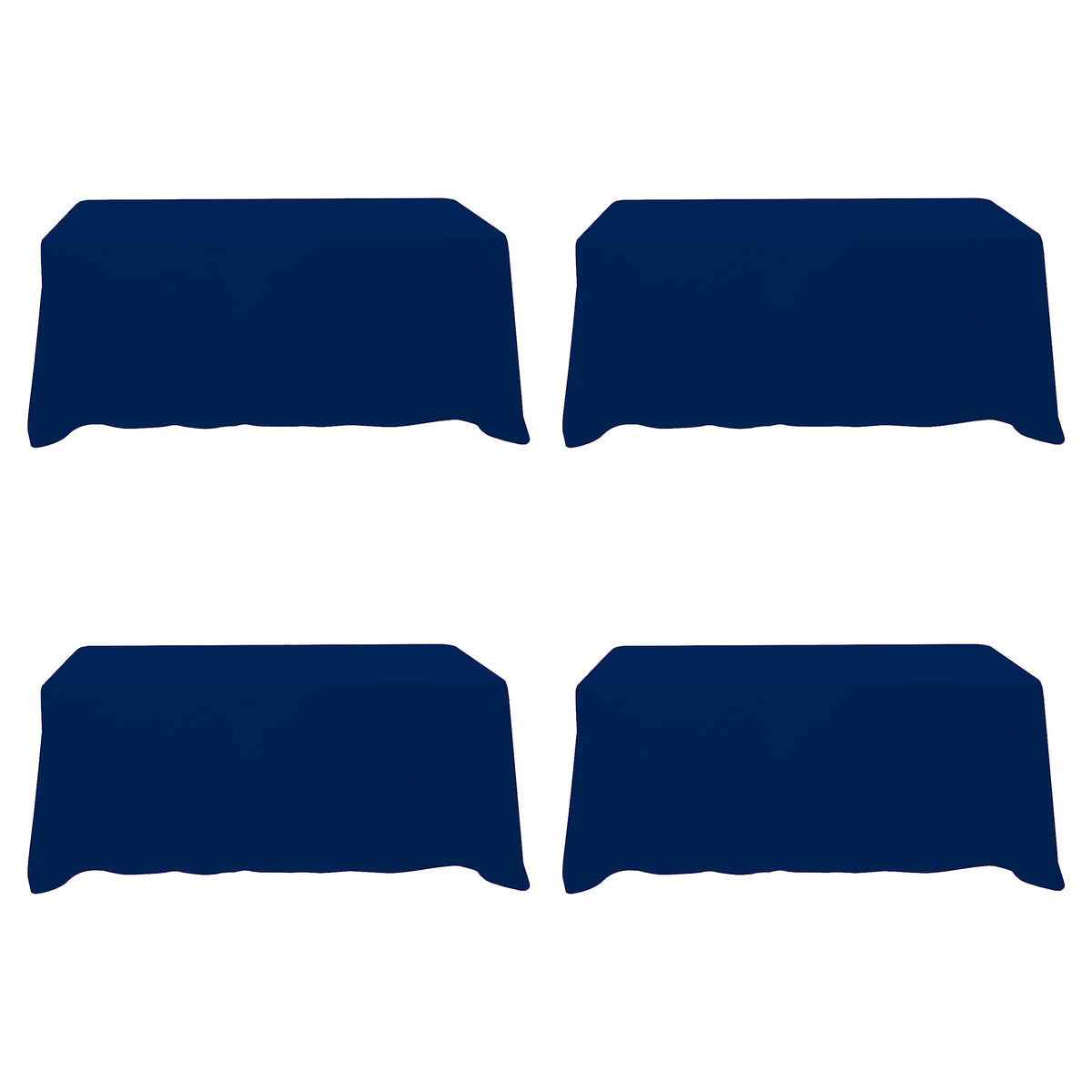BRILLMAX 6 Pack White Tablecloths 60x126 Inch for 8ft Rectangle Tables