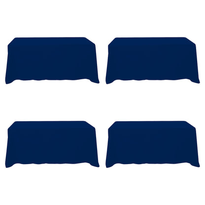 BRILLMAX 6 Pack White Tablecloths 60x126 Inch for 8ft Rectangle Tables