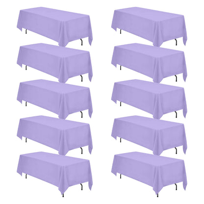 BRILLMAX 6 Pack White Tablecloths 60x126 Inch for 8ft Rectangle Tables