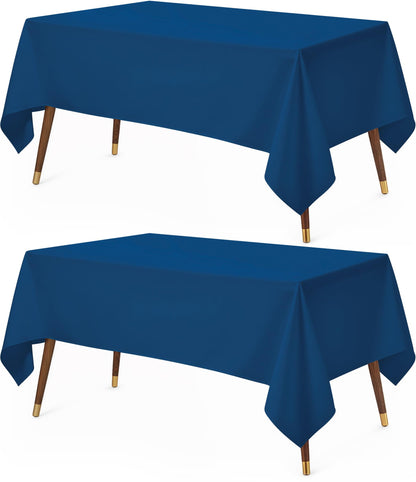 Utopia Kitchen Rectangle Table Cloth 2 Pack [60x102 Inches, Black]