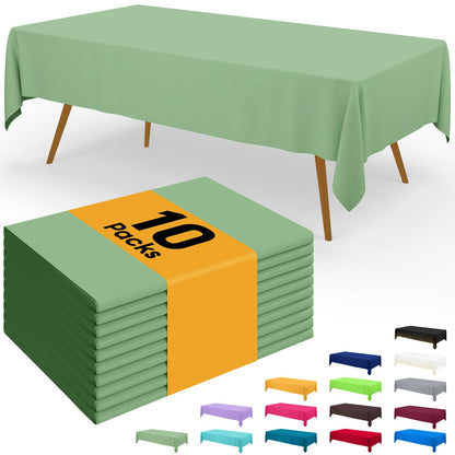 Smiry Plastic Disposable Waterproof Table Cloth - 54 x 108 Inch, 6 Packs