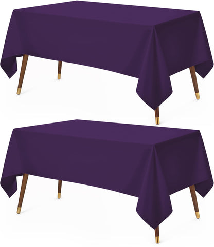 Utopia Kitchen Rectangle Table Cloth 2 Pack [60x102 Inches, Black]