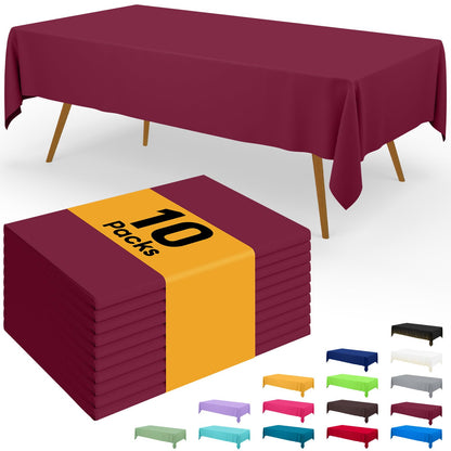 Smiry Plastic Disposable Waterproof Table Cloth - 54 x 108 Inch, 6 Packs