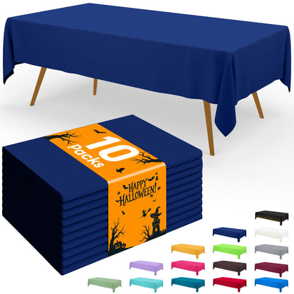 Smiry Plastic Disposable Waterproof Table Cloth - 54 x 108 Inch, 6 Packs