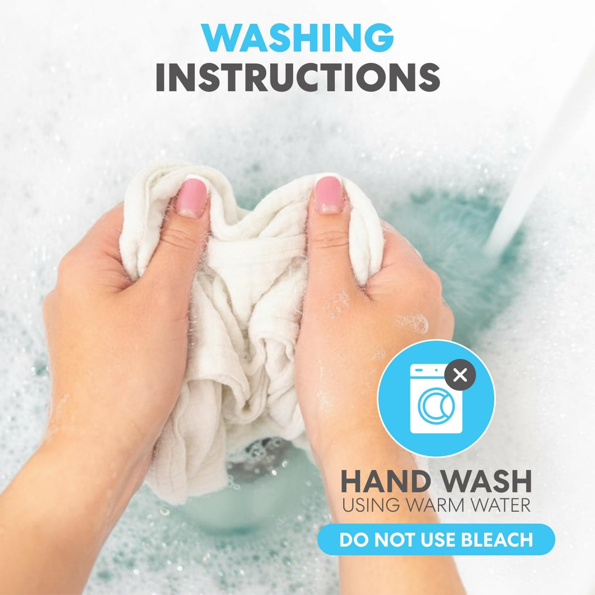 Simpli-Magic Cotton Shop Towels 14"x12" (145 Pack) – Reusable Cleaning Shop Rags for Automobiles, Industries, Garage and Homes (White)