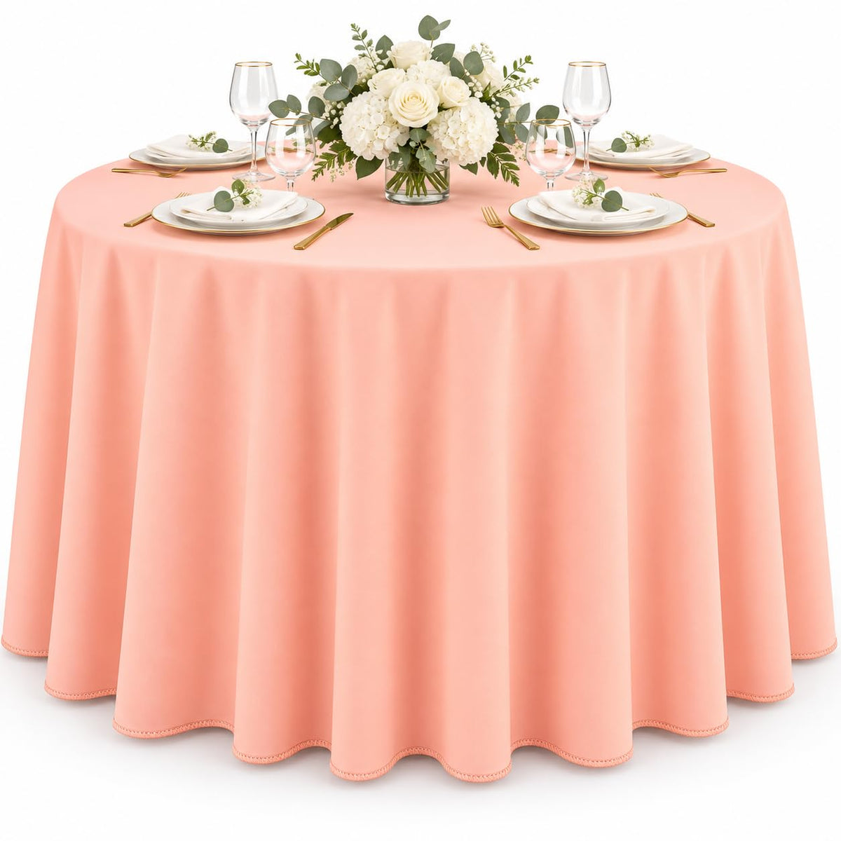 AK TRADING CO. 60 x 102-Inch Rectangular Polyester Tablecloth - Made in USA - Wrinkle-Resistant, Flame Retardant, Durable Party Table Cover, Banquet Tablecloth, Wedding Table Cover - Orange