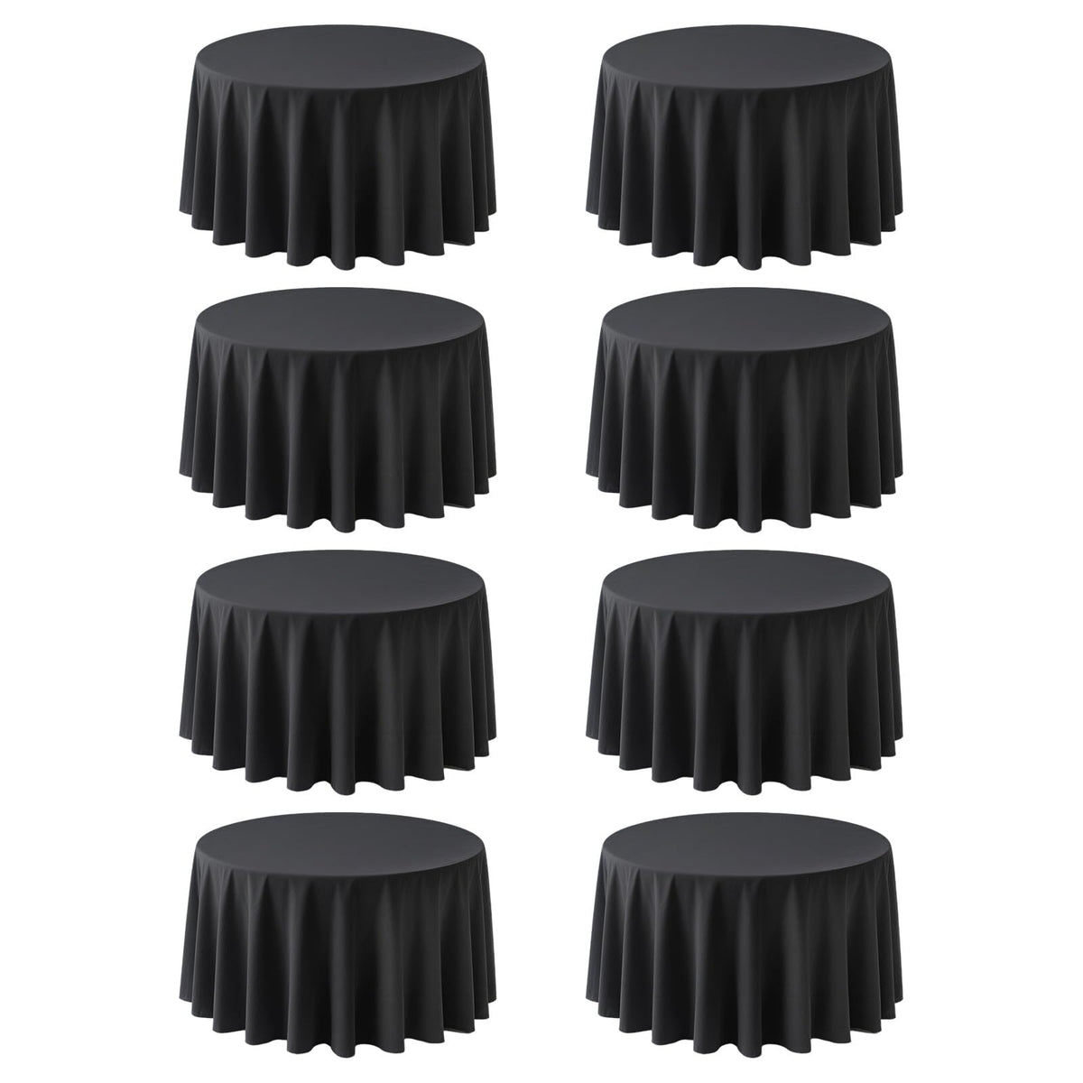 8 Pack White Rectangle Table Cloth 60 x 102 Inch For 6 Foot Tables