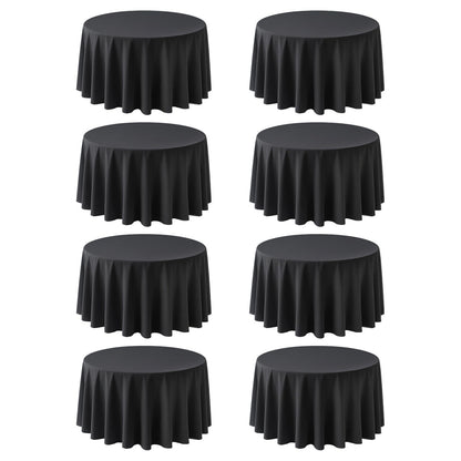 8 Pack White Rectangle Table Cloth 60 x 102 Inch For 6 Foot Tables