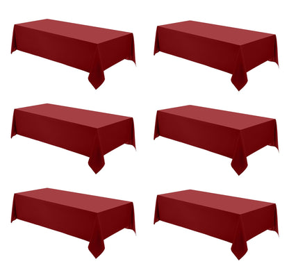 VidaFete Classic Series 10 Pack 90 * 132inch Black Rectangle Tablecloth