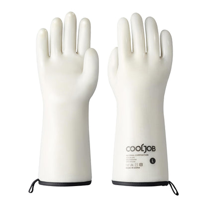 COOLJOB Heat Resistant Oven Gloves, Waterproof BBQ Mitts, Blue, Large