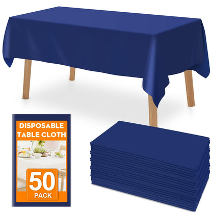 RowinsyDD 30 Pack Black Plastic Tablecloth, Plastic Table Cloths Disposable