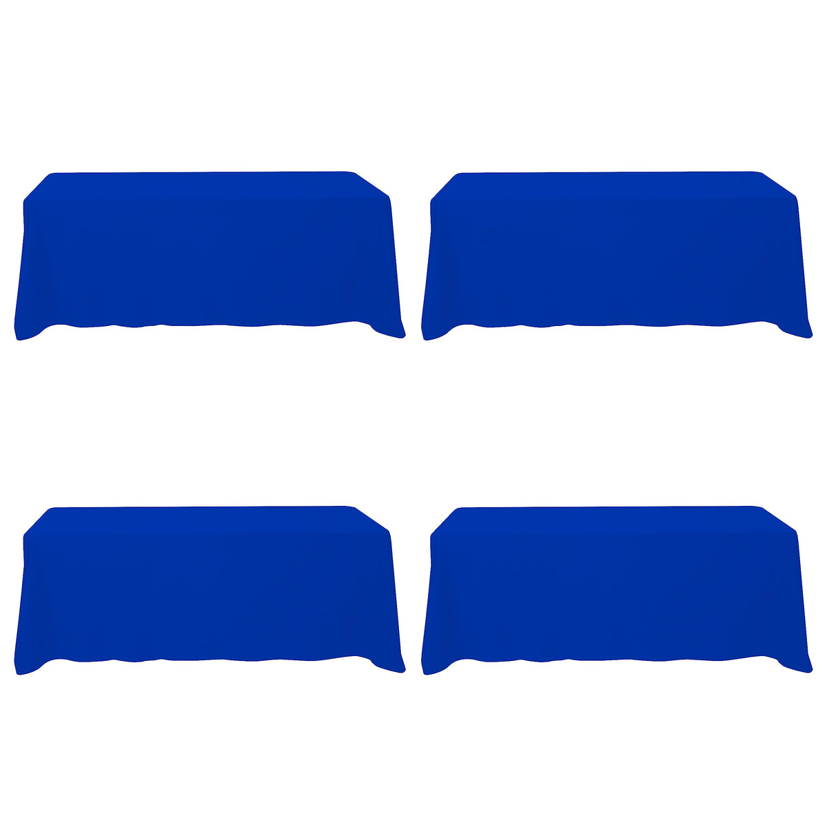 BRILLMAX 6 Pack White Tablecloths 60x126 Inch for 8ft Rectangle Tables