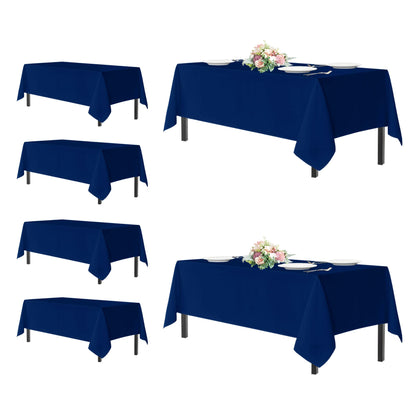 sancua 2 Pack White Table Cloth 60x102 Inch for 6 Feet Rectangle Tables