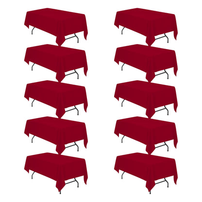 BRILLMAX 6 Pack White Tablecloths 60x126 Inch for 8ft Rectangle Tables