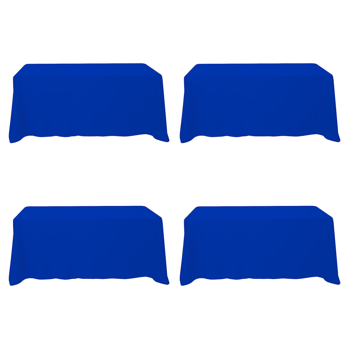 BRILLMAX 6 Pack White Tablecloths 60x126 Inch for 8ft Rectangle Tables