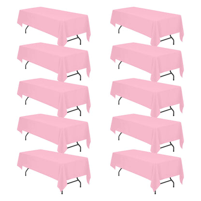 BRILLMAX 6 Pack White Tablecloths 60x126 Inch for 8ft Rectangle Tables