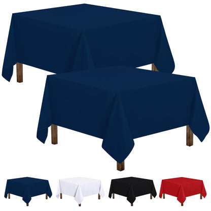 Utopia Kitchen Rectangle Table Cloth 2 Pack [60x102 Inches, Black]