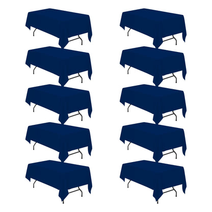 BRILLMAX 6 Pack White Tablecloths 60x126 Inch for 8ft Rectangle Tables