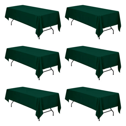 BRILLMAX 6 Pack White Tablecloths 60x126 Inch for 8ft Rectangle Tables