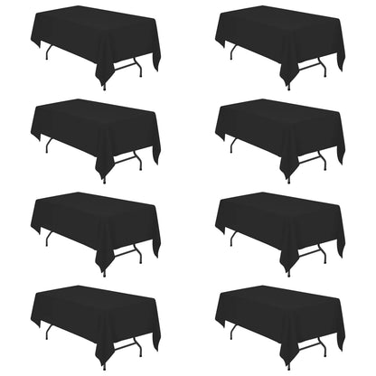 BRILLMAX 6 Pack White Tablecloths 60x126 Inch for 8ft Rectangle Tables