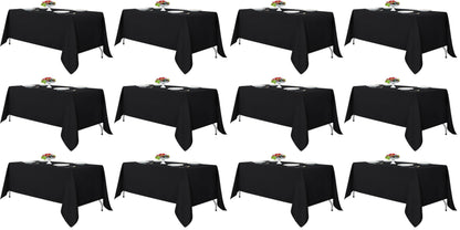 Fitable 6 Pack White Table Cloths 70x120 Inch for 6-8 Ft Rectangle Tables