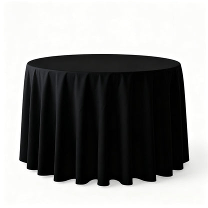 Surmente 90x156 Inch Black Tablecloth for 8 Foot Rectangle Tables