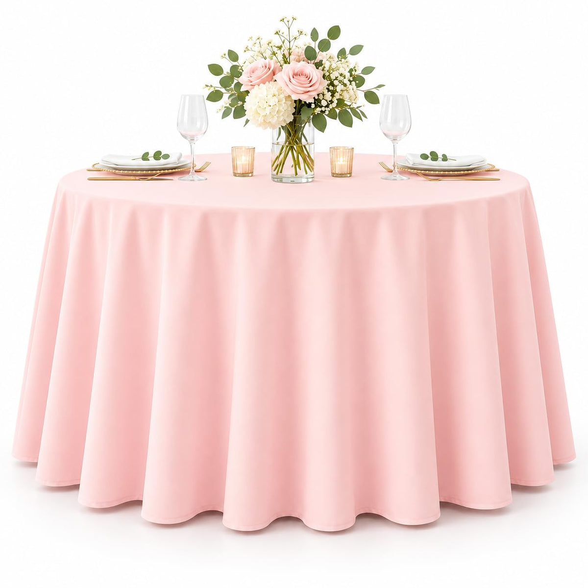 AK TRADING CO. 60 x 102-Inch Rectangular Polyester Tablecloth - Made in USA - Wrinkle-Resistant, Flame Retardant, Durable Party Table Cover, Banquet Tablecloth, Wedding Table Cover - Orange