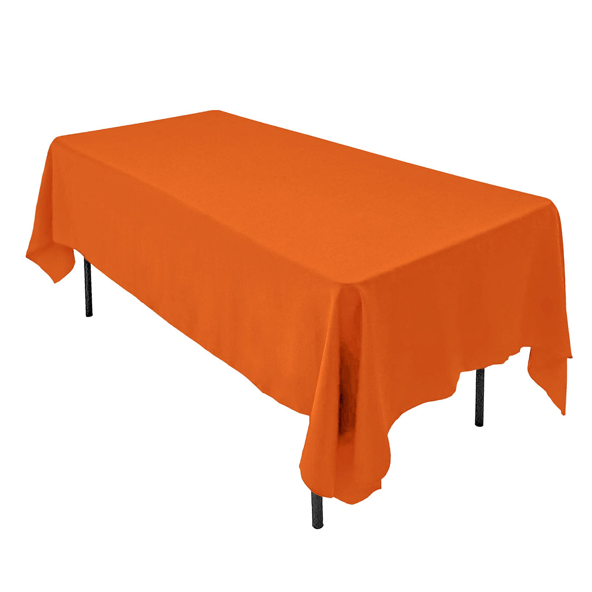 AK TRADING CO. 60 x 102-Inch Rectangular Polyester Tablecloth - Made in USA - Wrinkle-Resistant, Flame Retardant, Durable Party Table Cover, Banquet Tablecloth, Wedding Table Cover - Orange