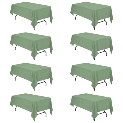 BRILLMAX 6 Pack White Tablecloths 60x126 Inch for 8ft Rectangle Tables