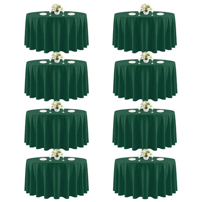White Rectangle Table Cloth 60 x 102 Inch, 8 Pack