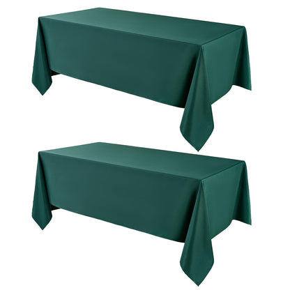 6 Pack Ivory Rectangle Tablecloths 60x120 Inch for 8ft Tables
