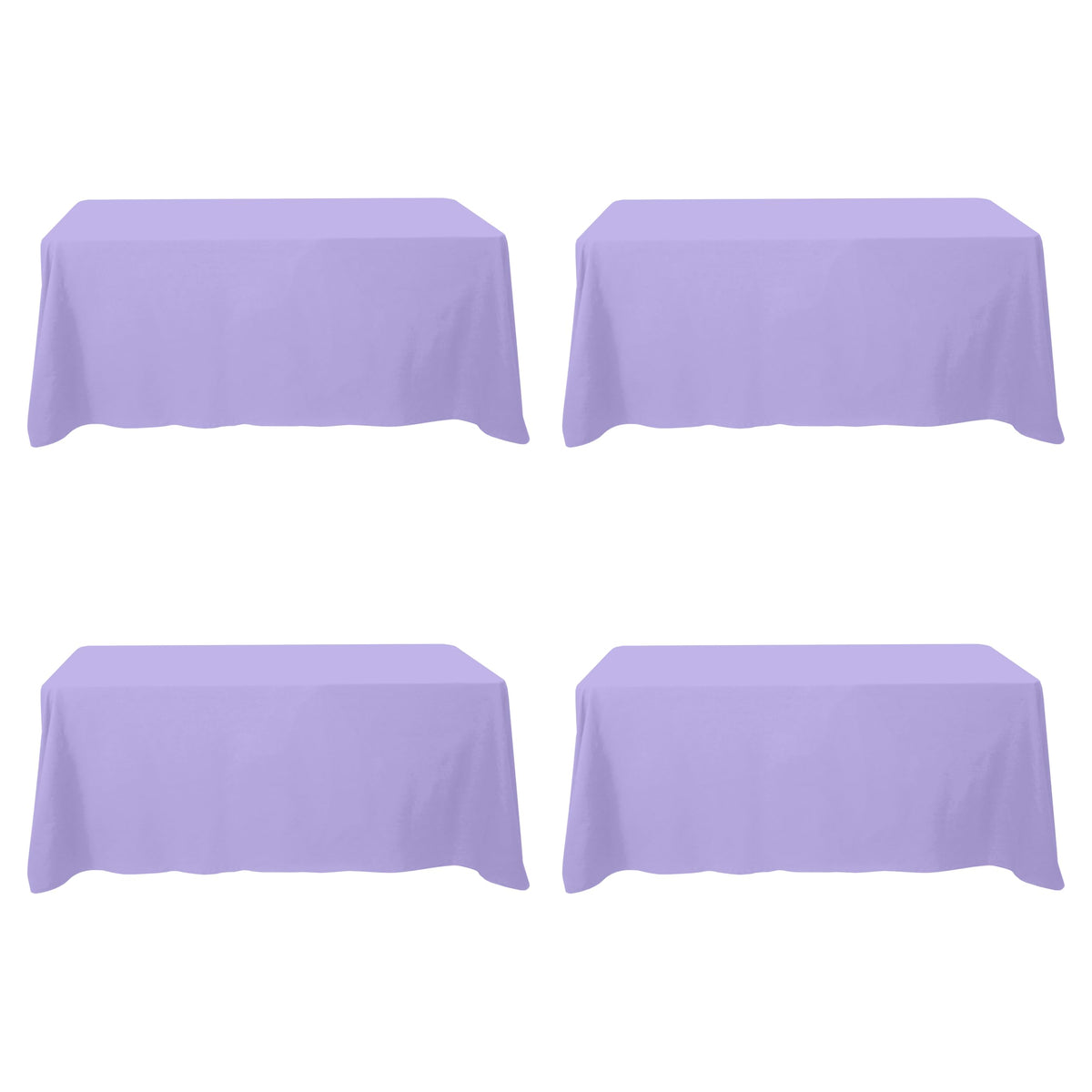BRILLMAX 6 Pack White Tablecloths 60x126 Inch for 8ft Rectangle Tables