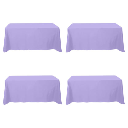BRILLMAX 6 Pack White Tablecloths 60x126 Inch for 8ft Rectangle Tables
