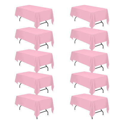 BRILLMAX 6 Pack White Tablecloths 60x126 Inch for 8ft Rectangle Tables
